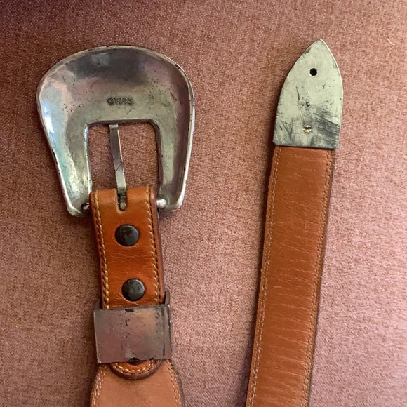 genuine leather belt with western buckle - Picture 4 of 4